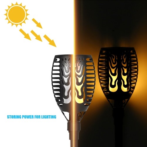 51LEDs Solar Powered Flame Flickering Torch Lawn Light