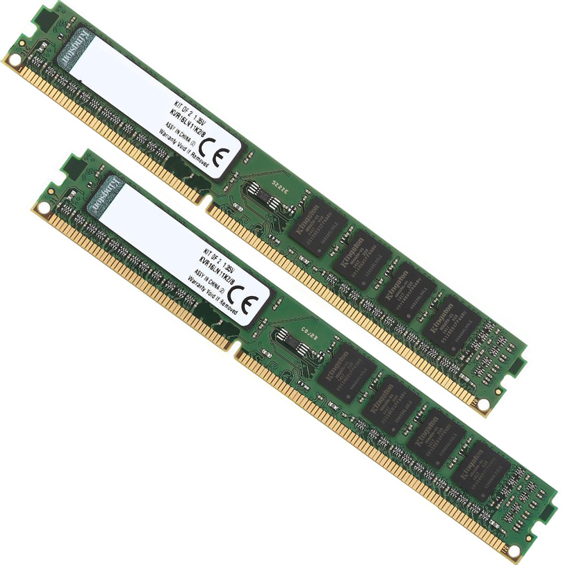 Kingston ValueRAM 8GB (2x4GB) 1600MHz DDR3 Non-ECC 240-Pin CL11 DIMM PC Memory Module