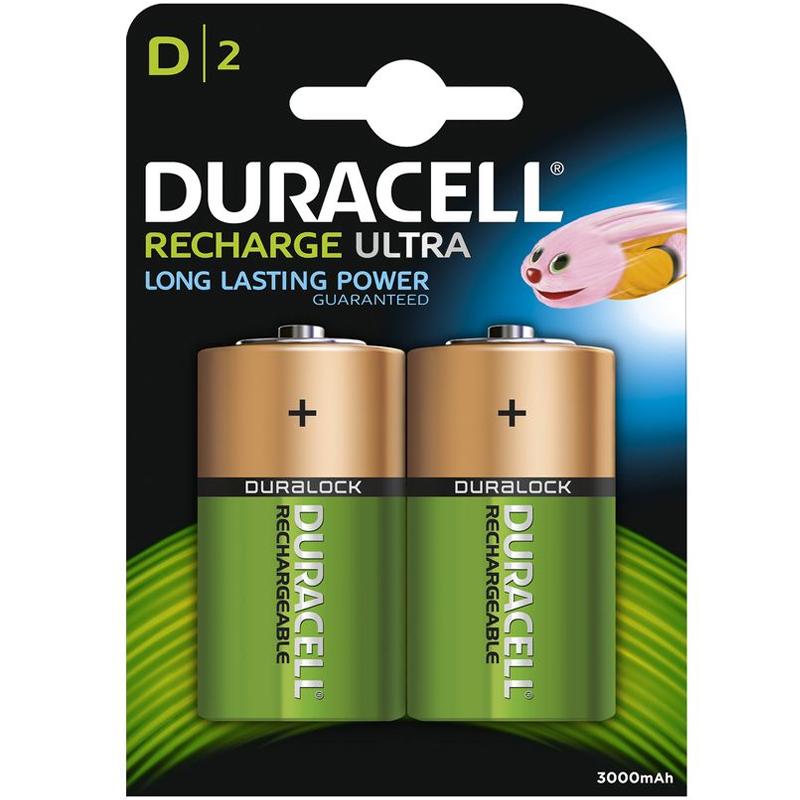 Duracell wiederaufladbare Ni-MH D 2200mAh Batterien - Doppelpack