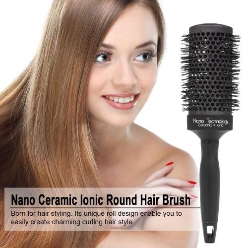 Nano Ceramic Ionic Round Hair Brush Salon Curling Combs Hair Roller Styling Round Combs High Temperature Resistant Massage Brush