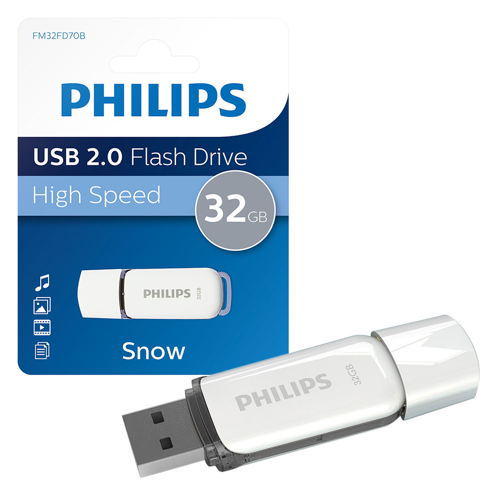 Philips Snow Series USB 2.0 Flash Drive USB Memory Stick - 32GB