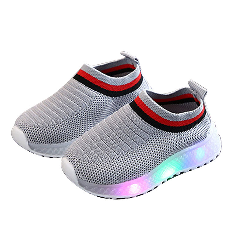 Toddler / Kid Fly- Knitted  LED Athletic Shoes