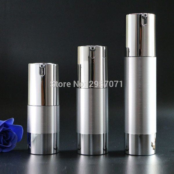 gold silver empty airless pump bottles mini portable vacuum cosmetic lotion treatment travel bottle 10pcs for ing