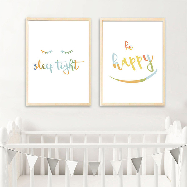 letters art canvas painting simple quotes nursery posters and prints nordic kids decoraton pictures baby bedroom decoration