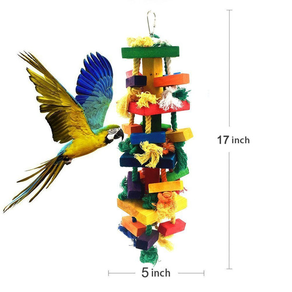 tuba colour bird toys cotton rope wood gnaw parrot gnaw toys four layer toys