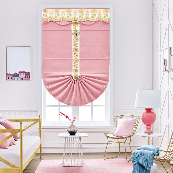 Custom fan-shaped Children's Room Curtain Blinds louver european-style shading lifting curtain office household curtains