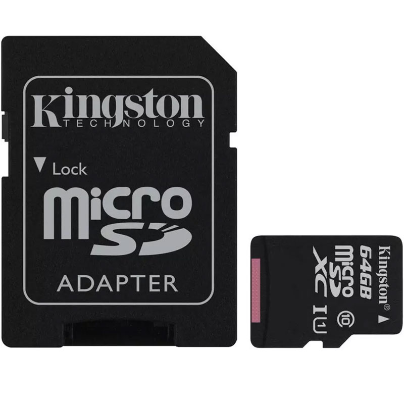 Kingston 64GB Canvas Select micro SD Karte (SDXC) + SD Adapter - 80MB/s