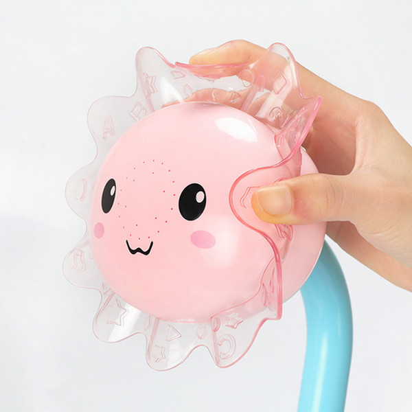 baby bath toys sunflower water shower spray tub fountain toys for children pink shower head