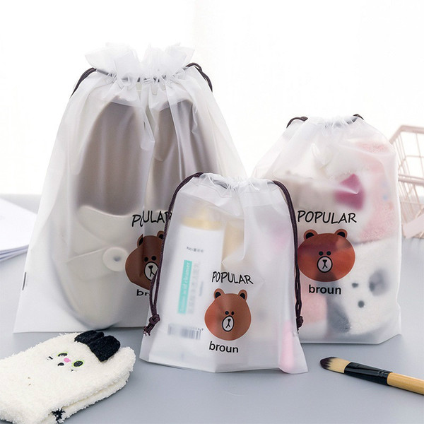 3pcs various sizes pvc cosmetic bag travel makeup case women make up bath organizer storage pouch toiletry wash beaut kit
