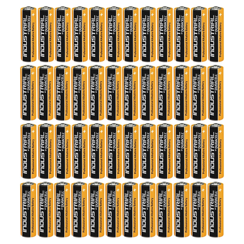 Duracell MN1500 AA Batteries INDUSTRIAL POWER Alkaline - 48 Pack