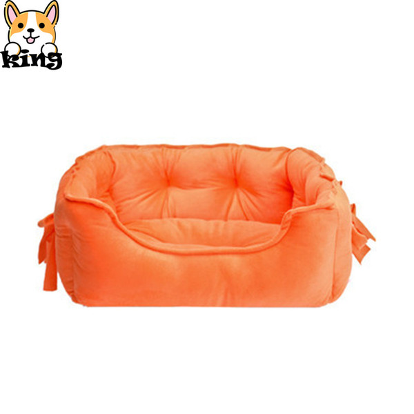 fashion dog beds cute lace printed puppy bed dog kennel bow pillow for small midum pets house cat warm bed four season