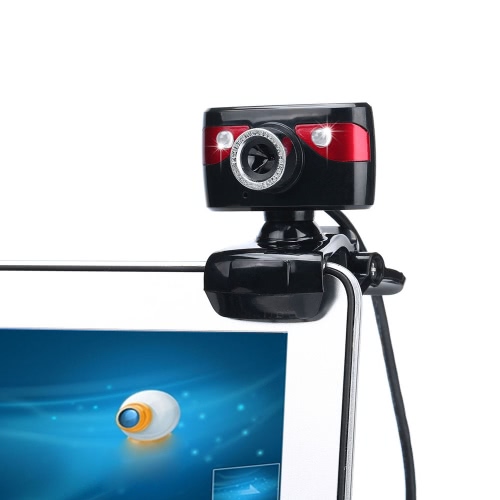 USB 2.0 12 Megapixel HD Camera Web Cam 360 Degree with Microphone Clip-on for Desktop Skype Computer PC Laptop