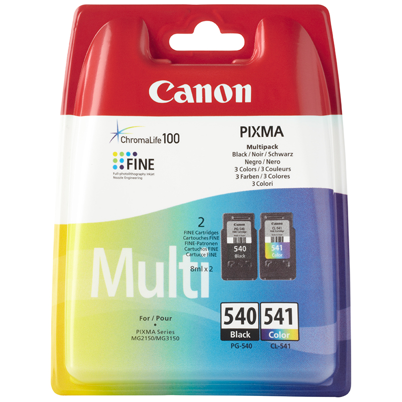 Canon Original PG-540 and CL-541 Combo Pack (8ml x2)