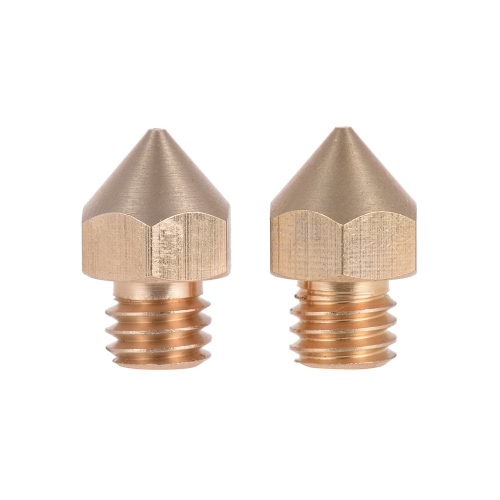 2pcs Brass Nozzle Extruder 3D Printer Head 0.4mm Output for 1.75mm & 3mm Filament for Makerbot Anet RepRap Prusa i3