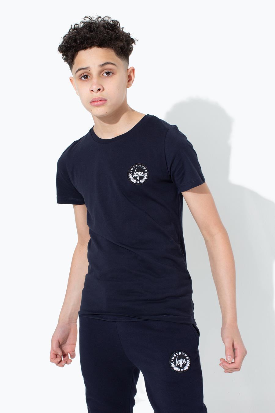 Hype Navy Crest Kids T-Shirt | Size 3-4