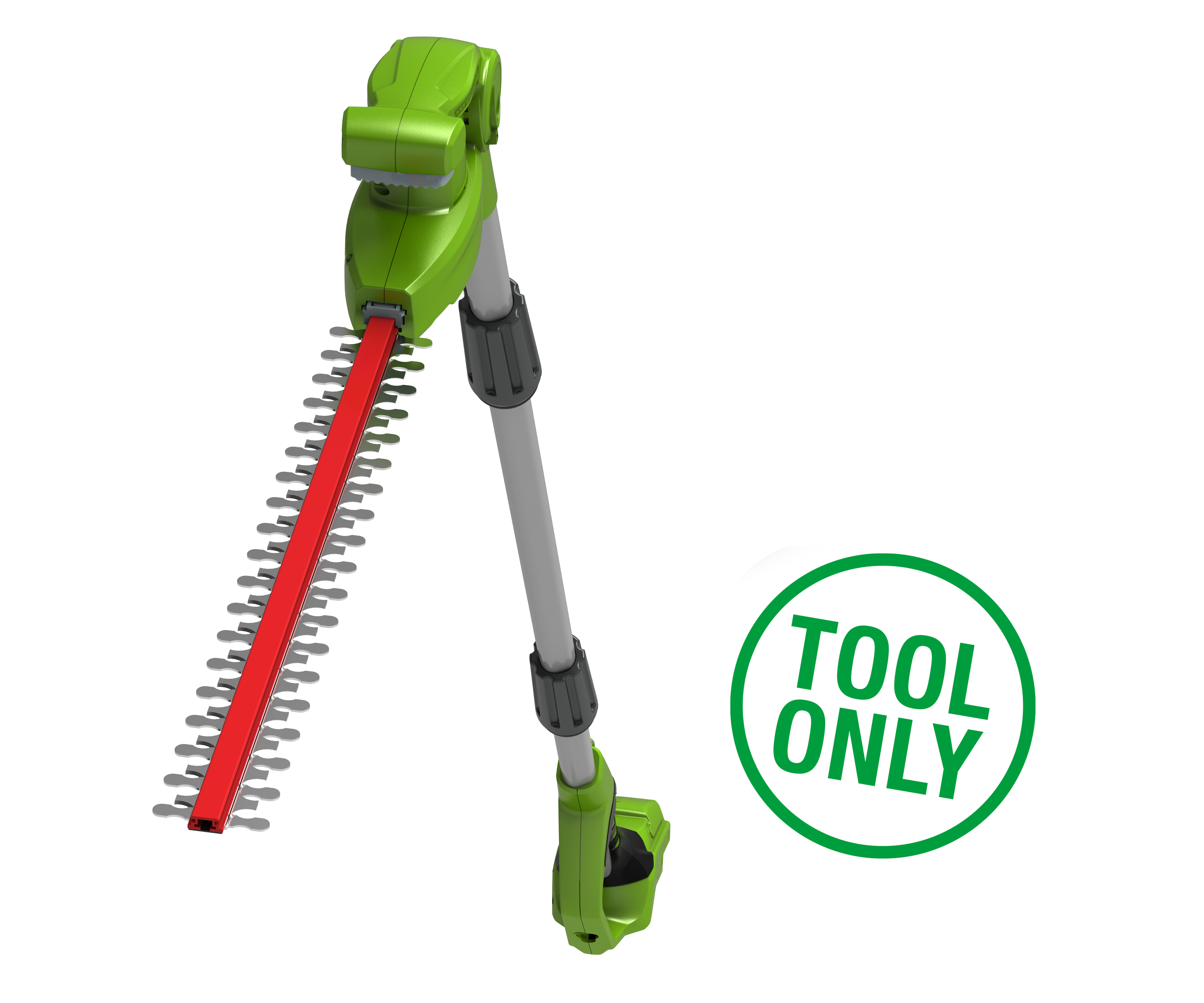 Greenworks 24V 51cm Long Reach Split Shaft Cordless Hedge Trimmer (No Battery or Charger)