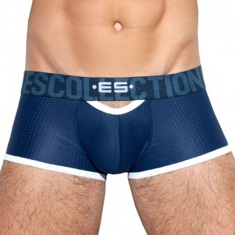 ES Collection Double Opening Mesh Boxer - Navy XS