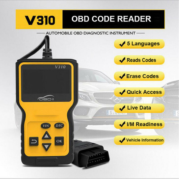 ancel v310 obd code reader scanner car check engine cable winder