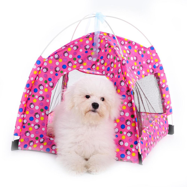 portable pet carriers with cushion small pets house folding mesh transparent for kittens puppies pet tent for products