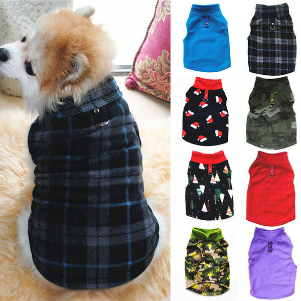winter pet dog cat clothes warm fleece clothing for small dogs puppy kitten chihuahua vest coat sphynx pajamas new year suit