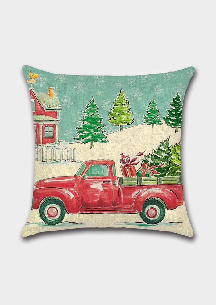 Christmas Tree Snow Pillow Case