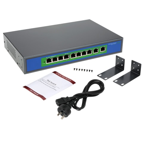 8 Port 1000Mbps IEEE802.3at POE Switch/Injector Power over Ethernet for IP Camera VoIP Phone AP devices 1010POE-AT