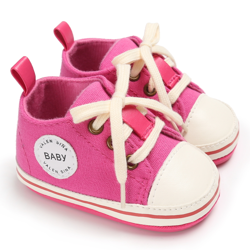 Baby / Toddler Letter Applique Solid Prewalker Shoes