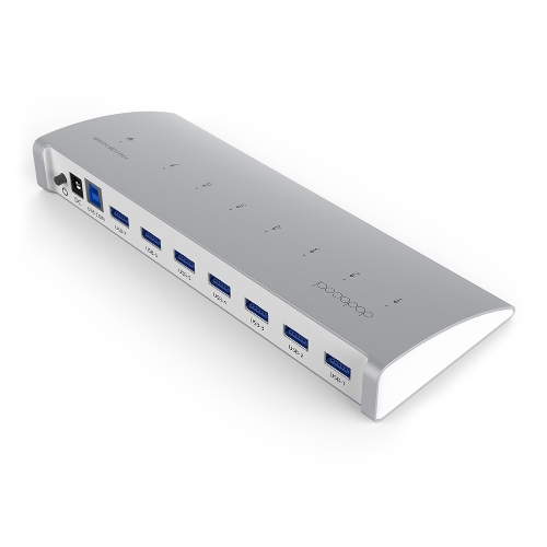 dodocool 7-Port USB 3.0 HUB for iMac Macbook Superspeed 5Gbps External AC Adapter