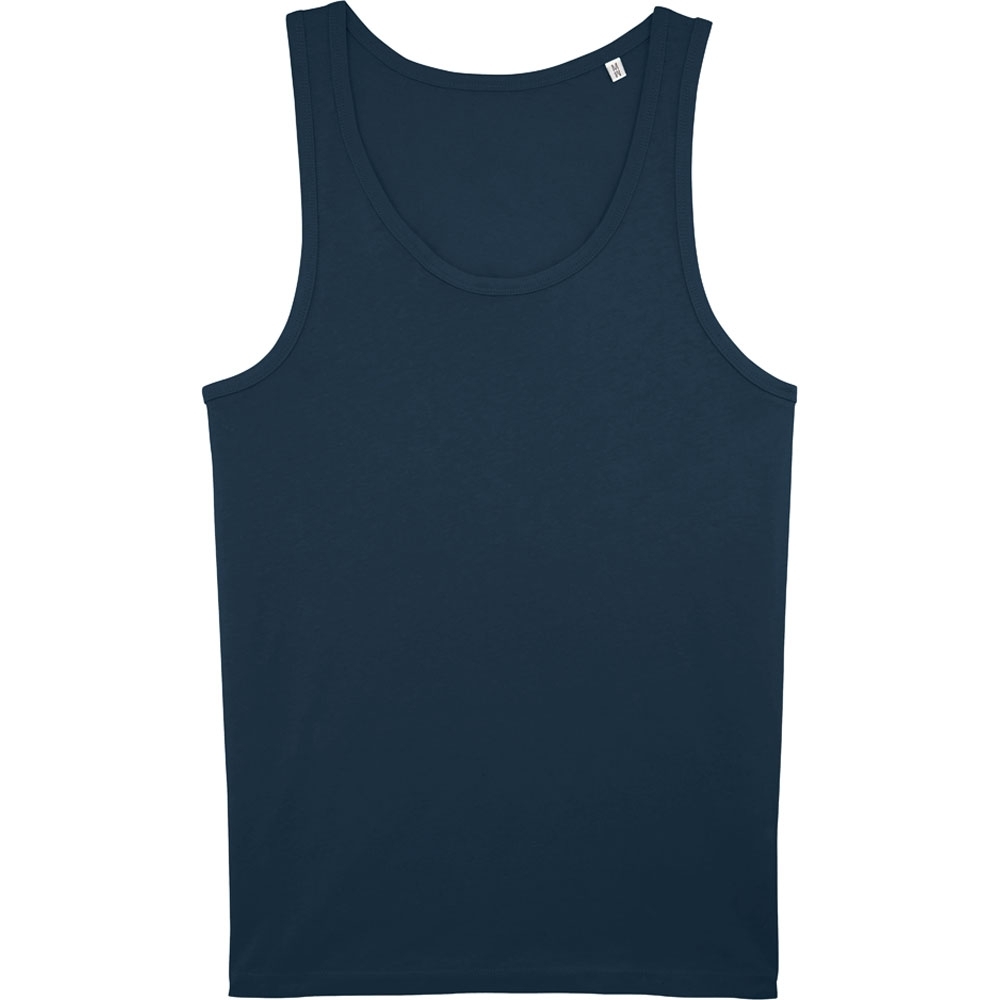 greenT Mens Organic Cotton Runs Round Neck Fitted Tank Top 2XL- Chest 46-47' (117-120cm)