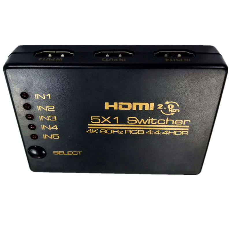 4K@60Hz HDMI Splitter 5-In-1 Switcher 1080P