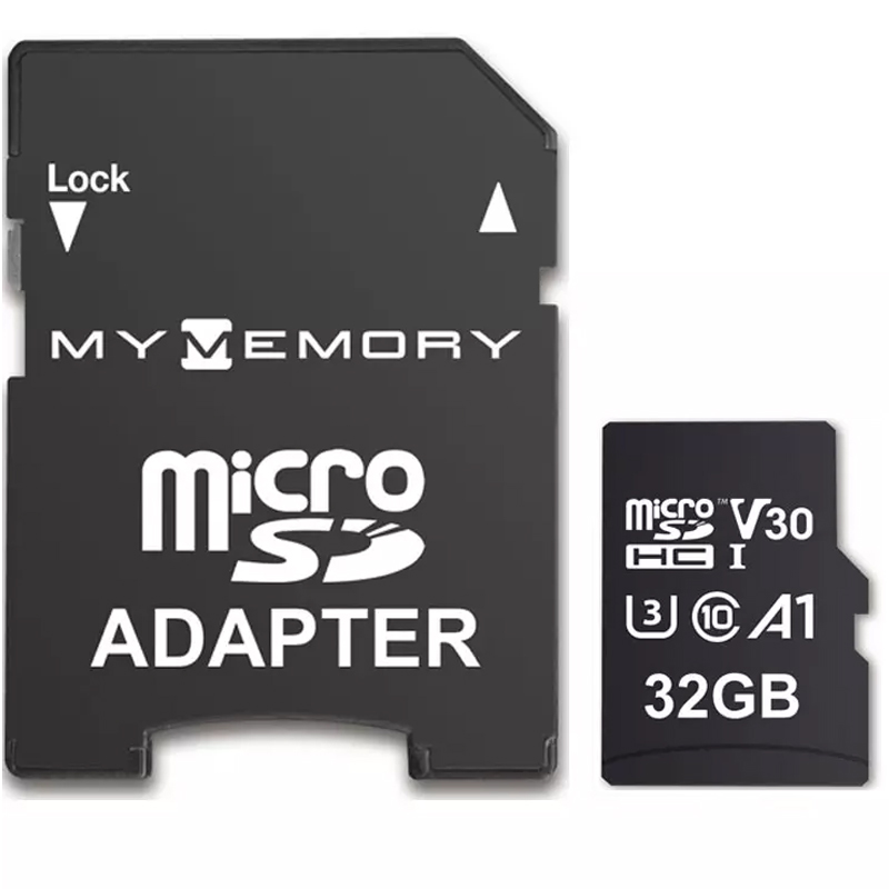 MyMemory 32GB V30 PRO Micro SD Card (SDHC) A1 UHS-1 U3 + Adapter - 100MB/s
