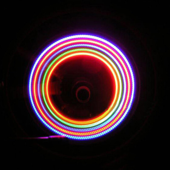 XANES WL05 20PCS 5 LED 7 Modes Bicycle Colorful Wheel Light Nozzle Spoke Light