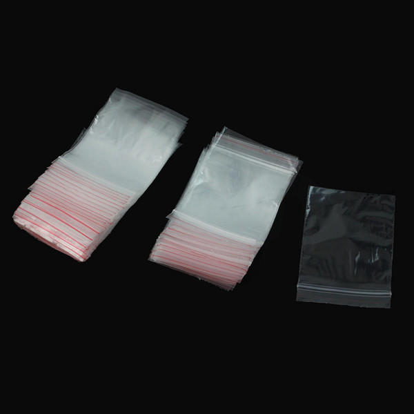 200pcs 5x7cm mini clear plastic resealable cellophane bag small jewelry packing packaging reclosable seal bags
