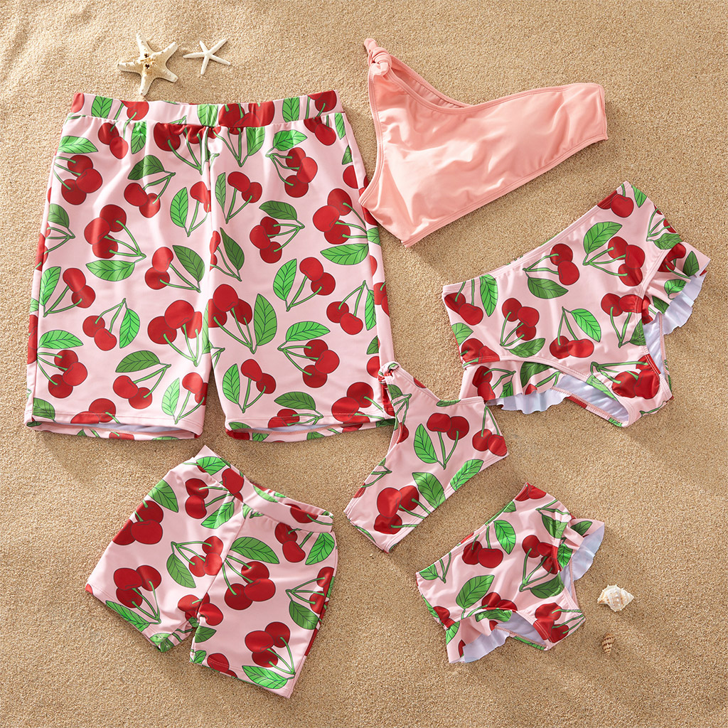 Cherry Print Family Swimsuits