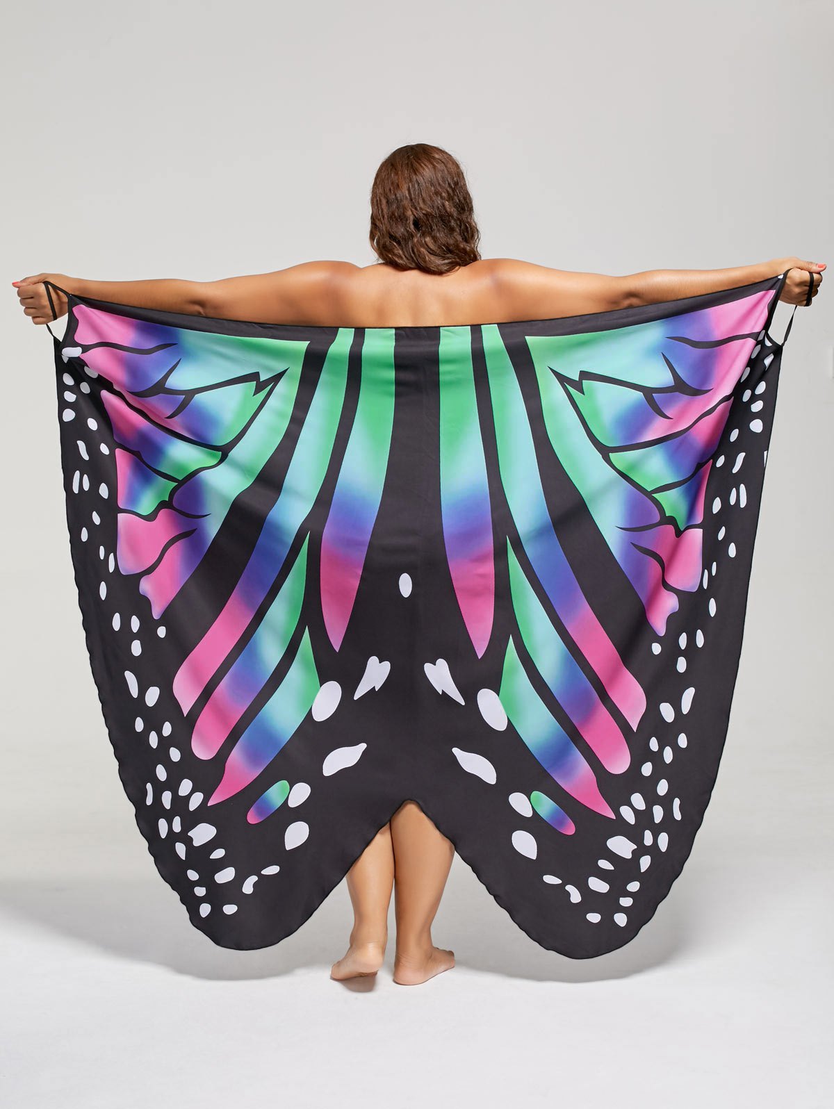 Plus Size Butterfly Beach Wrap Cover Up Dress