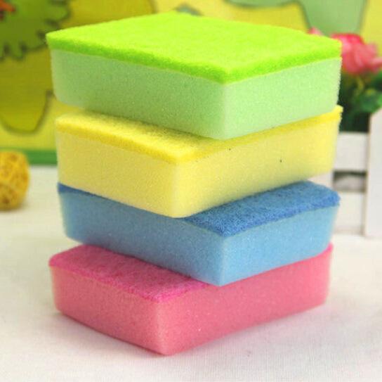 two-sided magic power wash the dishes sponge colourful go oil sponge wash the dishes cloth price at factory