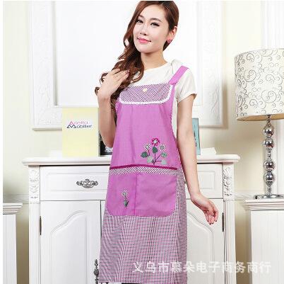 manufacturers promotional new korean lace sleeveless peach flowers kitchen aprons antifouling oil wholesale