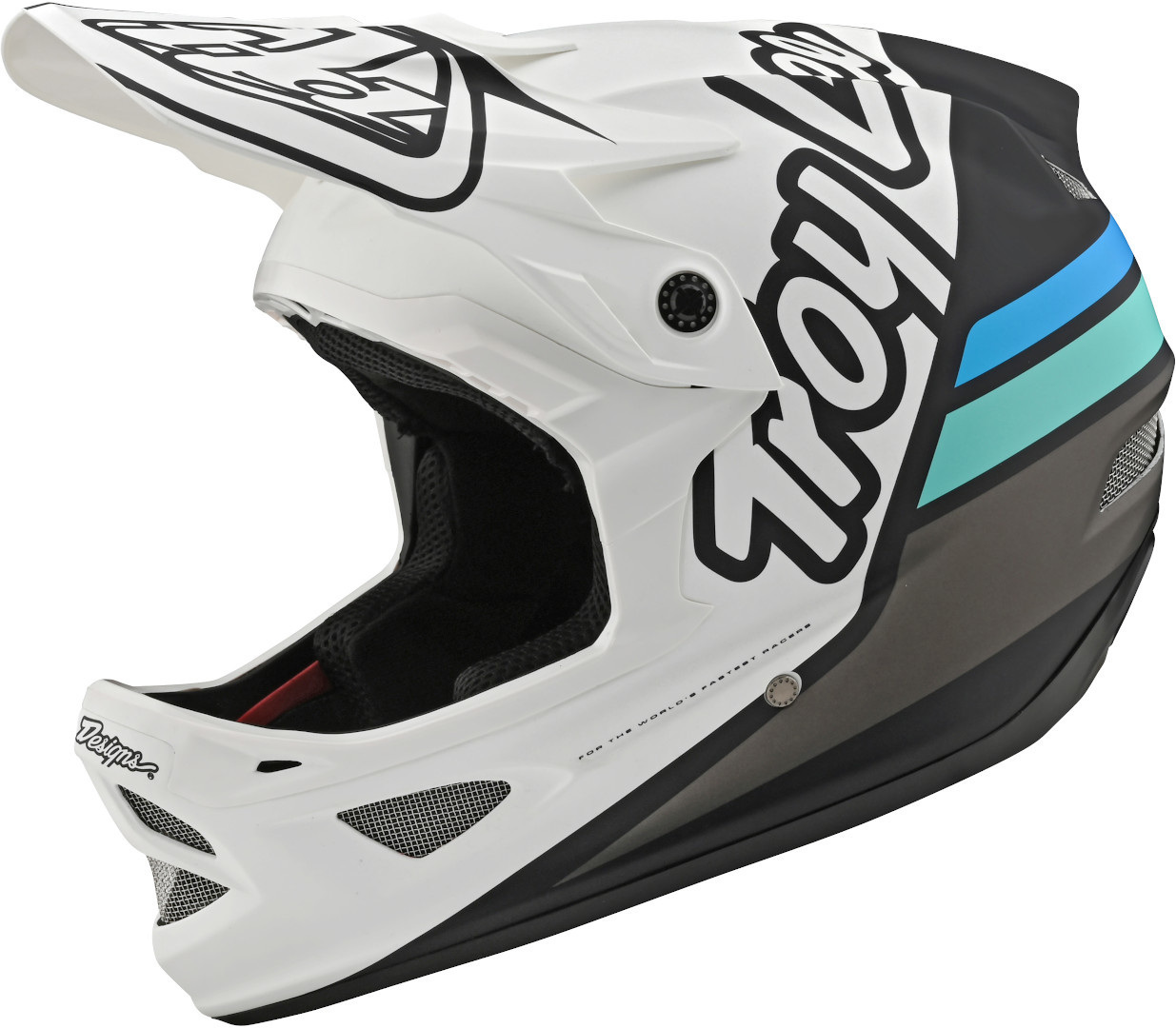 Troy Lee Designs D3 Silhouette Downhill Helm Schwarz Weiss Silber M