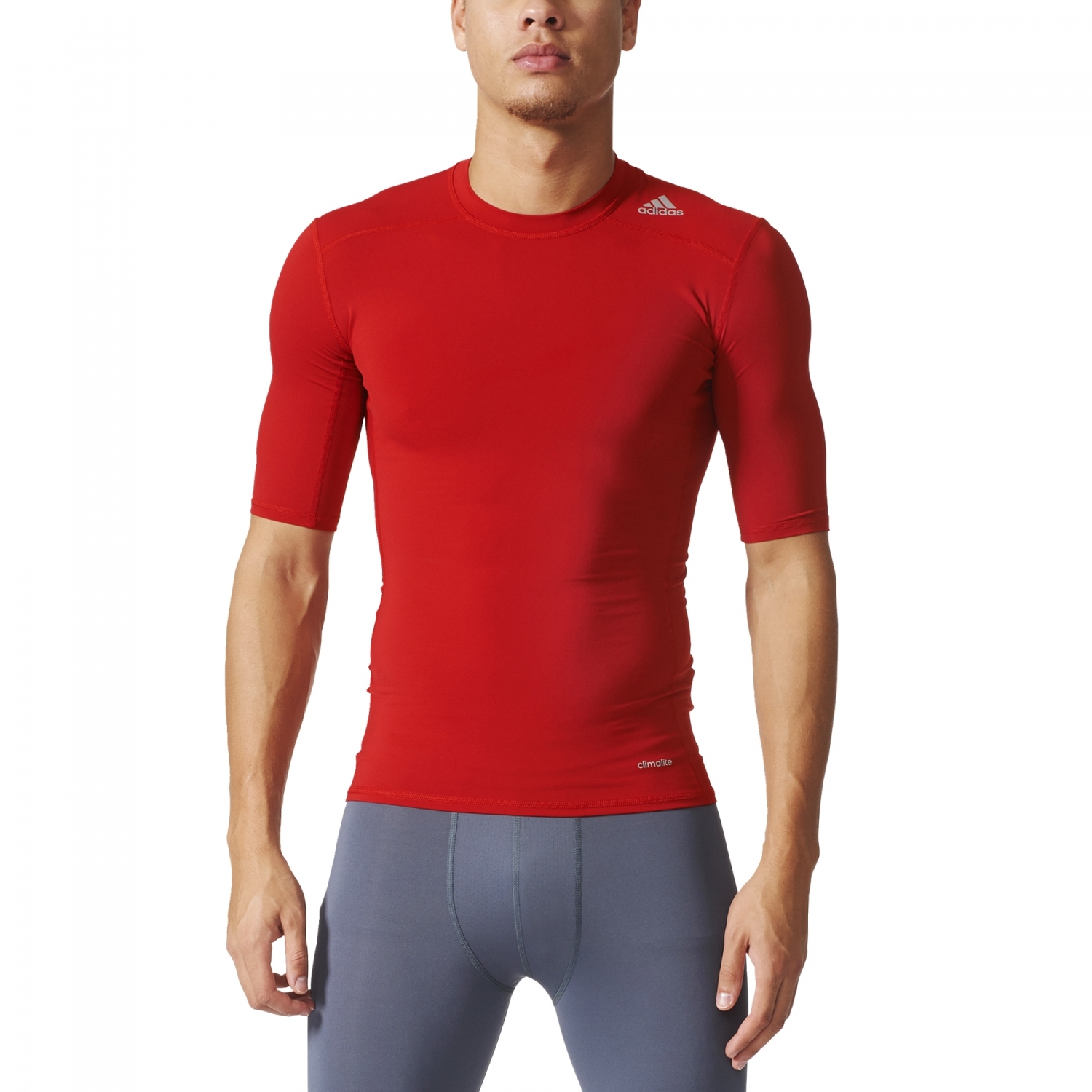 adidas Techfit Base Tee Herren Trainingsshirt rot