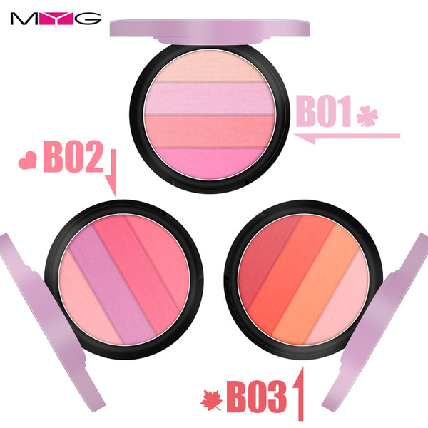myg 4 colors makeup blush cosmetic natural baked blusher palette charming cheek color make up face blush