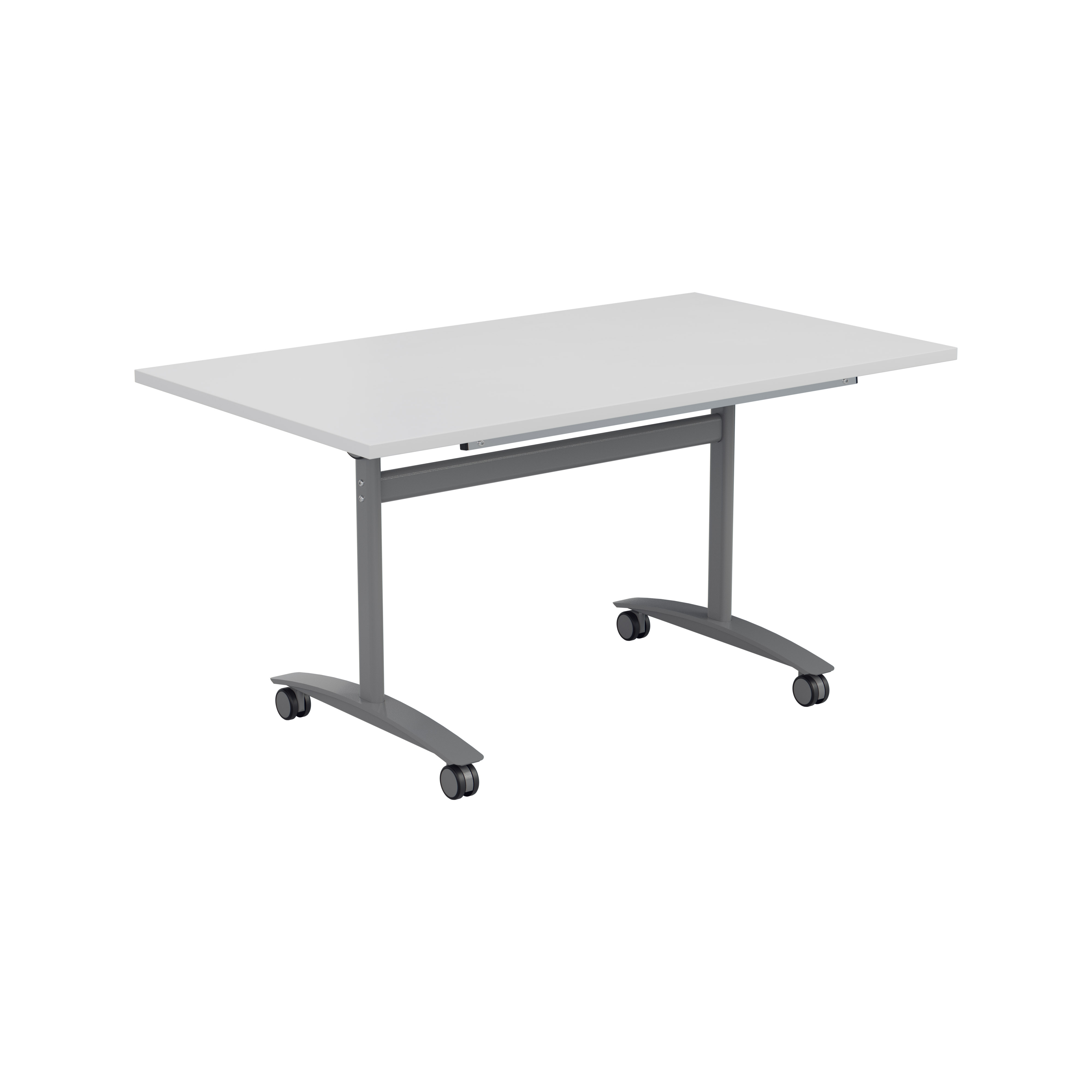 Tilting Table 1600 X 800 - White Top and Silver Legs