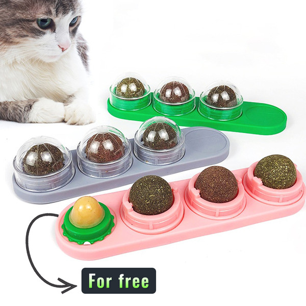 pet catnip toys protect the stomach edible catnip ball safety healthy edible ball cats toys clean teeth safety home mint