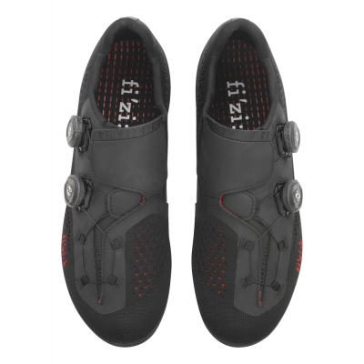 FIZIK R1 Infinito Road Shoes Knit Black Knitted/Red 45
