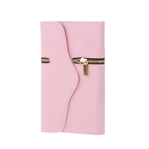 Fashion Unique Zipper Flip PU Leather Wallet Protective Hard Case Cover with Card Holder String for Samsung Galaxy S6