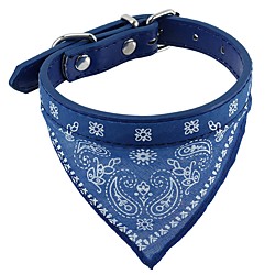 Cat Dog Collar Soft Bandanas Hands free Casual Cosplay Solid Colored PU Leather Fabric Black Red Blue Lightinthebox