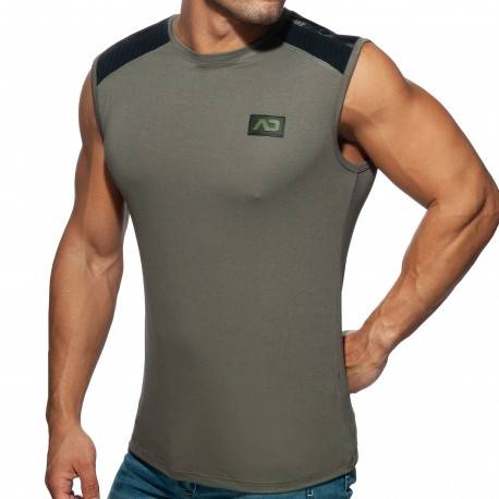 Addicted Army Combi Tank Top - Khaki L