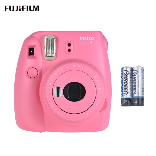 Fujifilm Instax Mini 9 Instant Camera Film Cam with Selfie Mirror 2pcs Battery, Ice Blue
