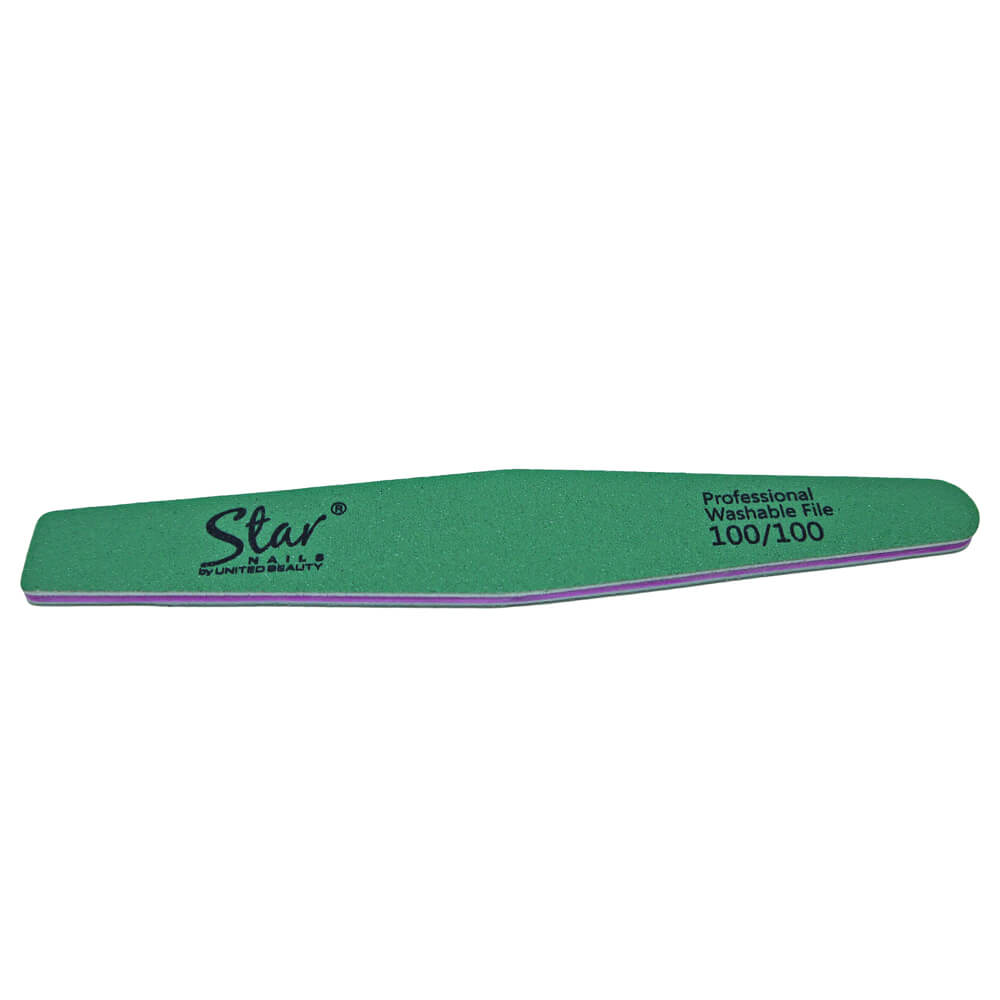 Star Nails Premium Diamond Washable Nail File 100/100 Grit Pack of 12