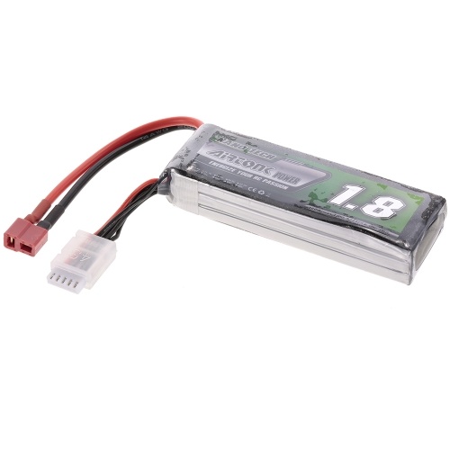 11.1V 1800mAh 30C 3S Rechargeable Li-Po Battery with T Plug for RC Racing Drone Quadcopter Helicopter Airplane Car Truck