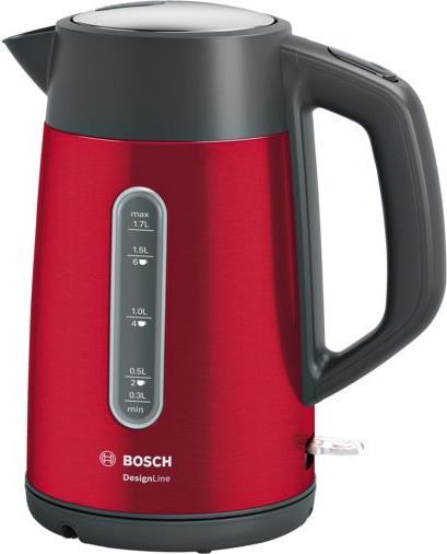 Bosch TWK4P434 Wasserkocher 1,7 l Schwarz - Rot 2400 W (TWK4P434)